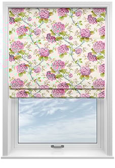 Bouquet Velvet, Wild Rose - Motorised Roman Blind